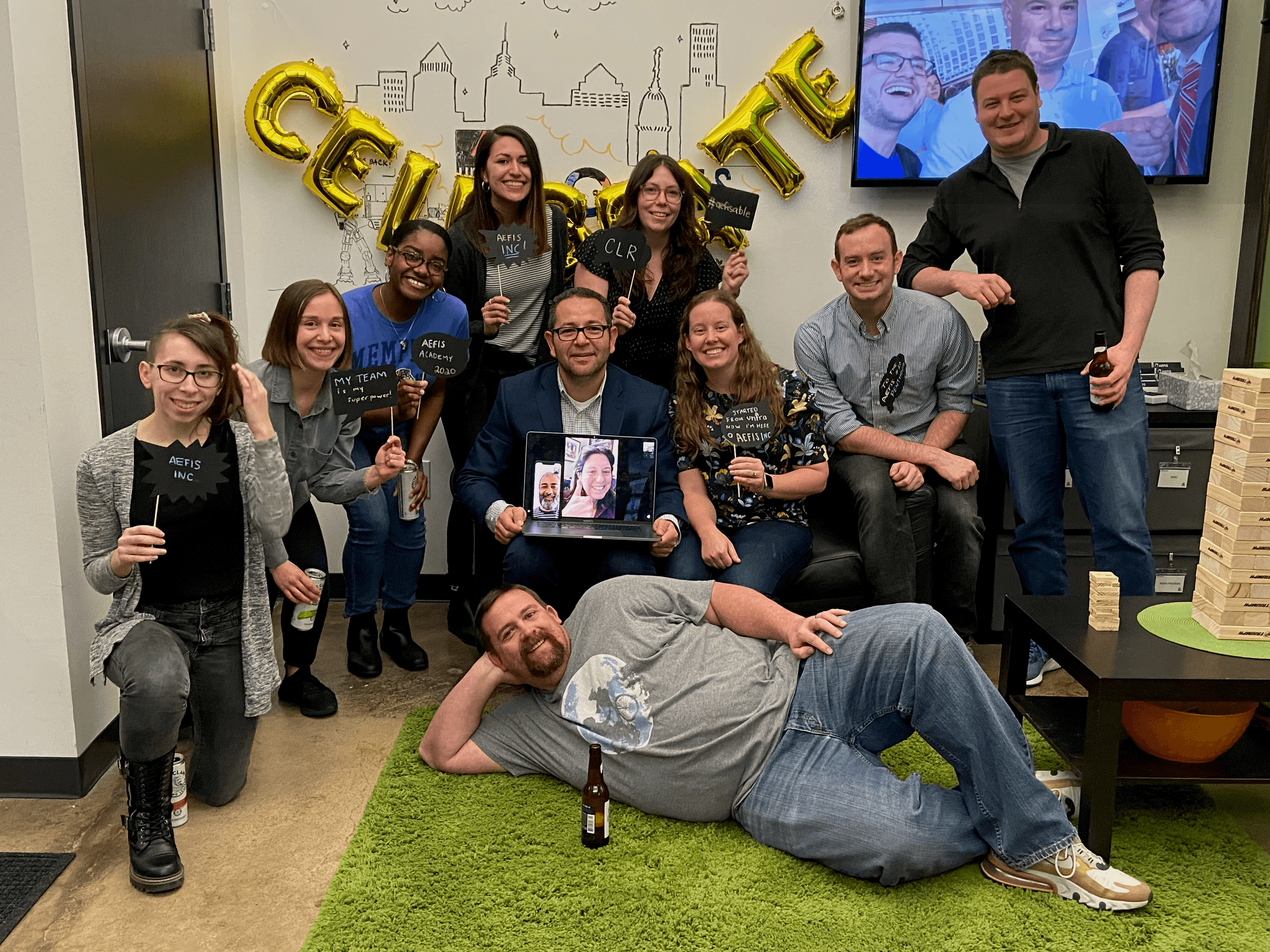 AEFIS team gathered for a group photo in March 2020, just before the COVID-19 pandemic