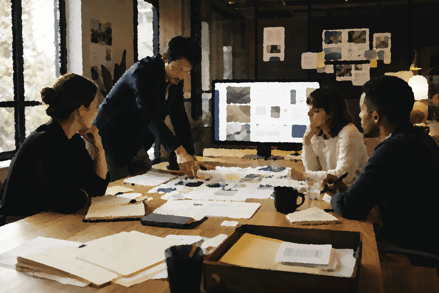 Small team turning messy shared context into a reviewable artifact and one clear next step.