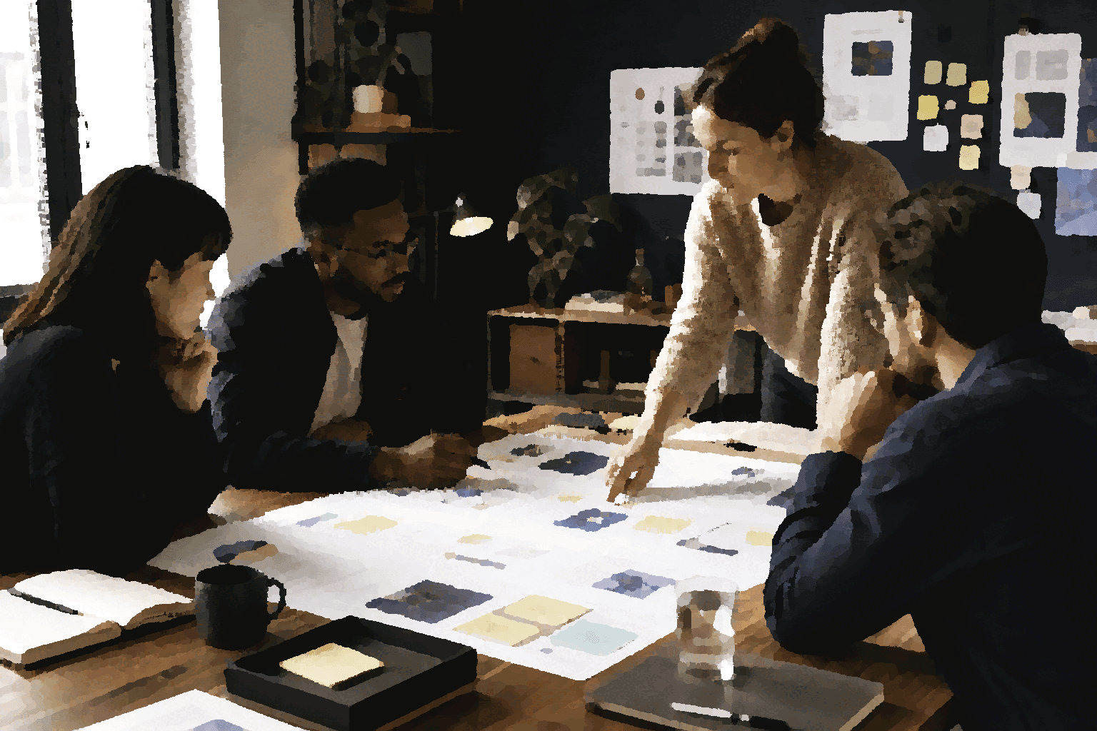 A team turns messy project materials into a durable artifact and bounded next step.