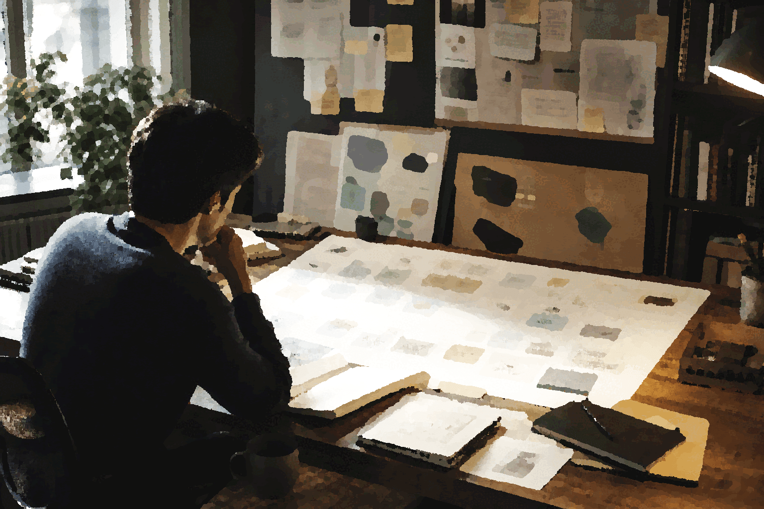An operator turns scattered information into questions, decisions, artifacts, and shared context.
